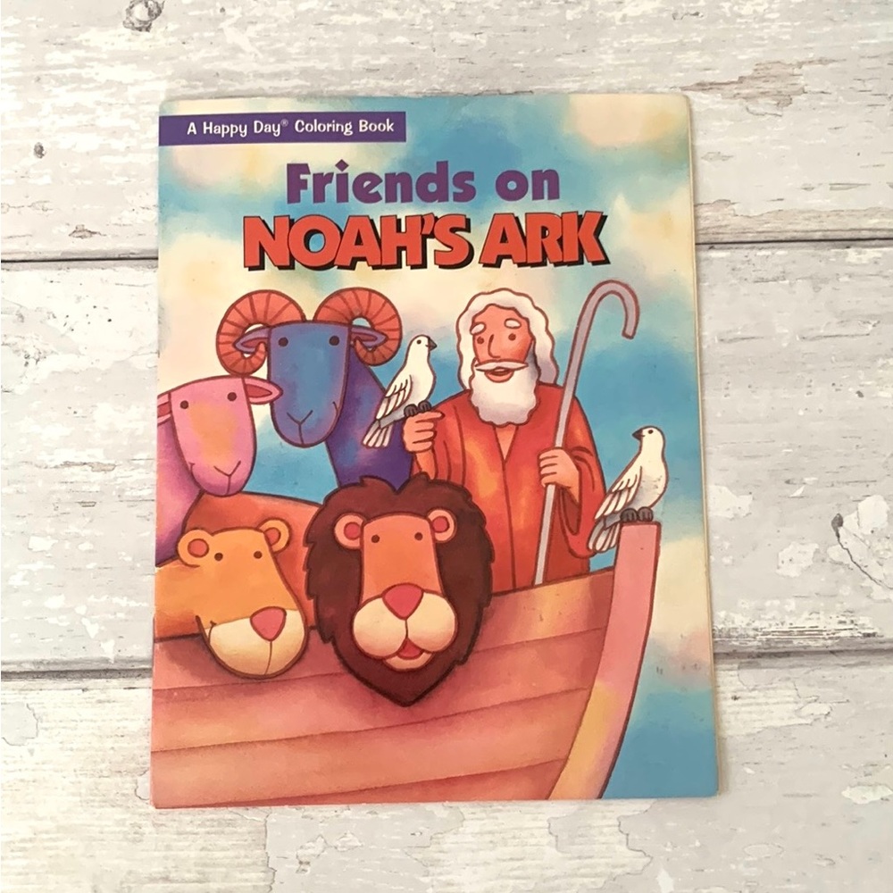Noah’s Ark Coloring Book A Happy Day Brand Kids Toddler Crafts Bible Story